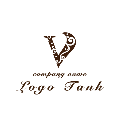 アジアンフローラル「V」ロゴ