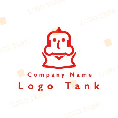  親しみやすい福助のキャラクターロゴ 単色 / 赤 / プチギフト販売 / 漢数字 / 親しみ / キャラクター / 建築 / フード / ショップ / 飲食 / ロゴ作成 / ロゴマーク / ロゴ / 制作 /,ロゴタンク,ロゴ,ロゴマーク,作成,制作
