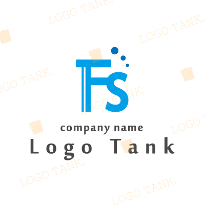  「F」と「S」のロゴマーク アルファベット / イニシャル / F / S / 竜巻/旋風/ダイヤ/煌めき/スター/勢い/上昇/ポジティブ/虹色/レインボーカラー/ / 英語 / 爽やか / シンプル / 清潔感 / 青 / リズム / ステップアップ /,ロゴタンク,ロゴ,ロゴマーク,作成,制作