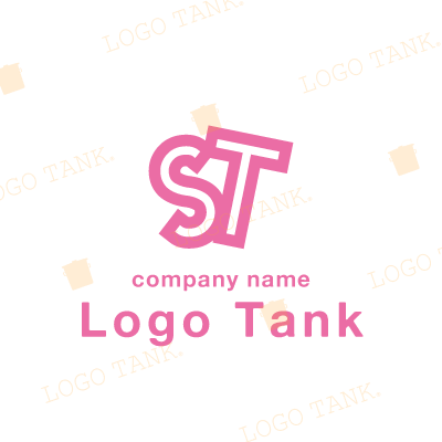  ポップな感じの「ST」ロゴ ポップ / ピンク / 女性 / サロン / ショップ / スクール / 単色 / 美容 / 教育 / フード / 飲食店 / ショップ / 店舗 / キュート / ロゴマーク / ロゴ作成 / ロゴ / 制作 /,ロゴタンク,ロゴ,ロゴマーク,作成,制作