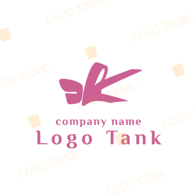  蝶のようなロゴ 煌びやか / 印象的な形 / 単色 / O / K / シンプル / スタイリッシュ / ・包み込む / ショップ / その他 / ロゴ / ロゴマーク / ロゴ制作 / 作成 /,ロゴタンク,ロゴ,ロゴマーク,作成,制作