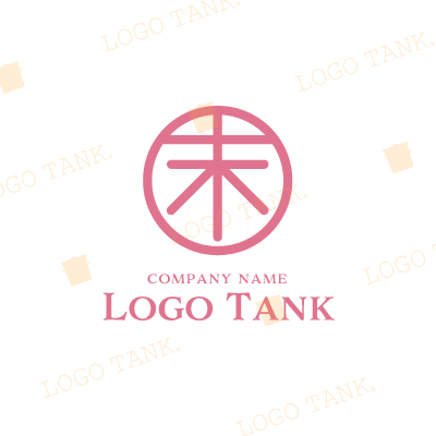  漢字「末」と丸のロゴ 先導 / 漢字 / 丸 /,ロゴタンク,ロゴ,ロゴマーク,作成,制作