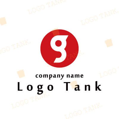 赤い円と「ｇ」のロゴ レッド / ブラック / 赤 / 黒 / 円 / G / g / アルファベット / イニシャル / 頭文字 / 教育 / 飲食店 / 団体 / サークル / ショップ / ポップ / シンプル / モダン / スタイリッシュ / アグレッシブ /,ロゴタンク,ロゴ,ロゴマーク,作成,制作