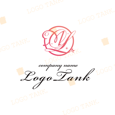  美容、ファッション関係におすすめのしなやかなイメージのロゴ ピンク / グラデーション / 円 / 植物 / ブルー・水色・ライン・洗練・ネイビー / アルファベット / 美容 / セラピー / 団体 / ショップ / ポップ / シンプル / モダン / クール / スタイリッシュ / イニシャル / エレガント /,ロゴタンク,ロゴ,ロゴマーク,作成,制作