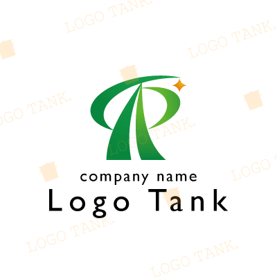  すくすく育つ木をイメージしたロゴ オレンジ / グリーン / 緑 / グラデーション / 木 / キラキラ / 大木 / 大樹 / 建築 / 教育 / セラピー / エコ / ショップ / ナチュラル / シンプル / モダン / 自然 / 安心感 / 安定感 / 自信 / 信頼 /,ロゴタンク,ロゴ,ロゴマーク,作成,制作