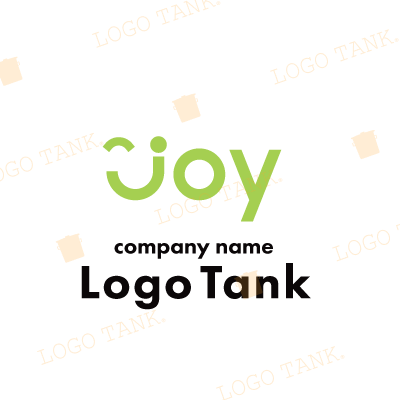  「Joy」の文字をソフトなフォントでロゴ 文字 / グリーン / シンプル / 若者 / ブランド / ファッション / エンタメ /,ロゴタンク,ロゴ,ロゴマーク,作成,制作