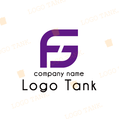  F+Gモチーフのシンプルなロゴ F / G / 一体感 / スピード感 / 進化 / 洗練 / シンプル / モダン / 信頼感 / 柔軟性 / ミニマル / フォワード思考 / ブランドアイデンティティ / パープル / 上質 /,ロゴタンク,ロゴ,ロゴマーク,作成,制作