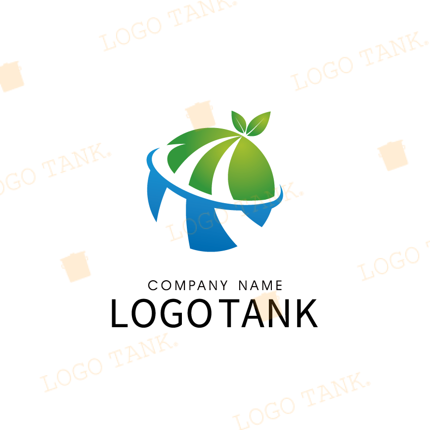  グローバル・リーフ（Global Leaf） 地球 / 葉 / 循環 / ネットワーク / グリーン / グラデーション / エコロジー / グローバル / 成長 / 誠実 / 生命力 /,ロゴタンク,ロゴ,ロゴマーク,作成,制作