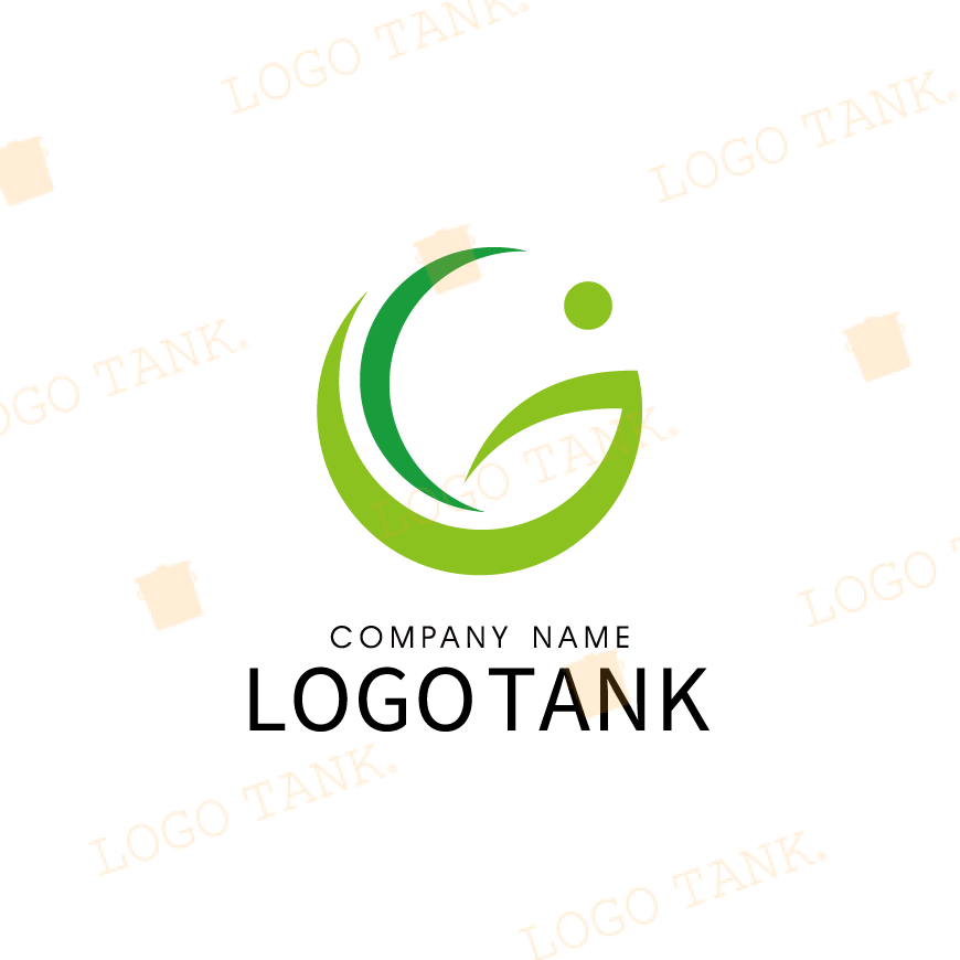  Green Loop（グリーンループ） グリーン / 円 / 癒し / 循環 / 調和 / 安心 / つながり / 自然 / 再生 / やさしさ /,ロゴタンク,ロゴ,ロゴマーク,作成,制作