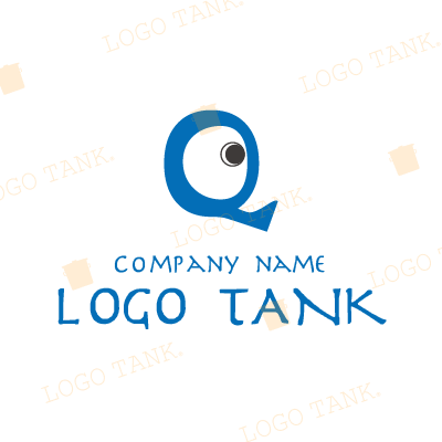  Qを可愛くキャラクター化したロゴ 未設定,ロゴタンク,ロゴ,ロゴマーク,作成,制作