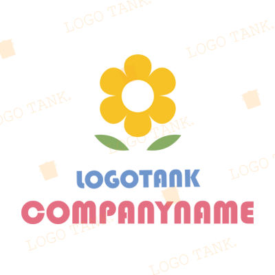  ポップフラワーロゴ 未設定,ロゴタンク,ロゴ,ロゴマーク,作成,制作