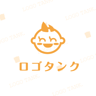  笑顔の赤ちゃんロゴ クリニック / 整骨院 / 教育 / スクール / ショップ / ベビー教室 / 親子教室 / 授乳教室 / ベビーグッズ / 笑顔 / 赤ちゃん / にっこり / シンプル / ロゴ / 作成 / 制作 /,ロゴタンク,ロゴ,ロゴマーク,作成,制作