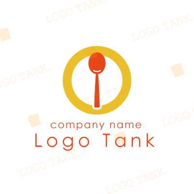  お皿とスプーンがモチーフのポップなロゴ スプーン / お皿 / ラグジュアリ / 明るい / ポップ / キュート / シンプル / 皿 / 円 / 丸 / マル / 飲食店 / フード / カレー / インテリア / ショップ / gorgeous / 店舗 / ランチ / ディナー / 軽食 / ロゴマーク / ロゴ / ロゴ制作 / 作成 /,ロゴタンク,ロゴ,ロゴマーク,作成,制作