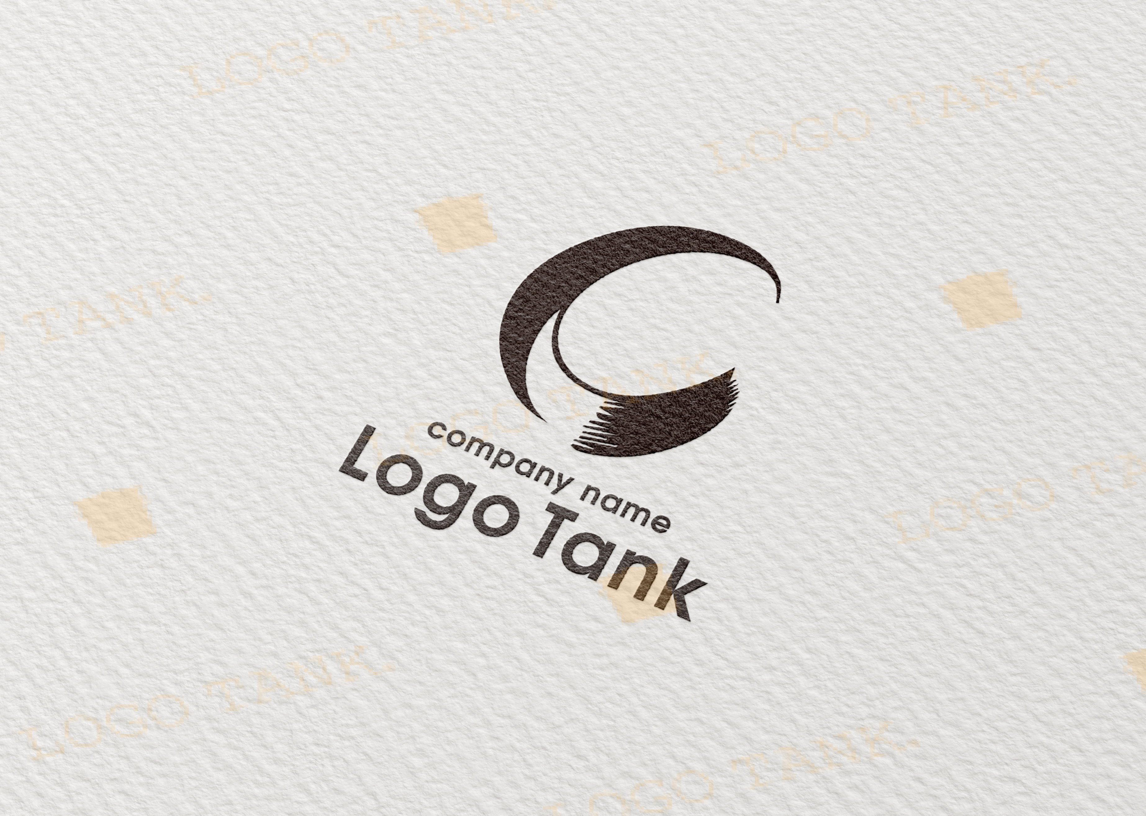 筆文字で「C」を描いたロゴ
