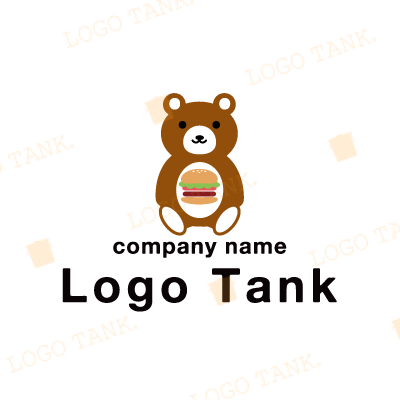 クマとハンバーガーのロゴ