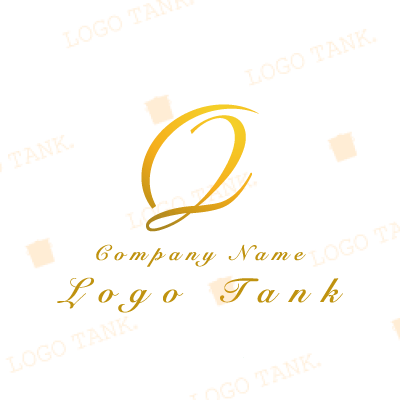 2つの糸でQの文字を表したロゴ