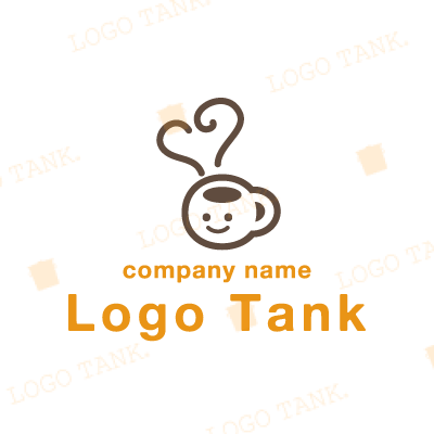 コーヒーカップのかわいいロゴ