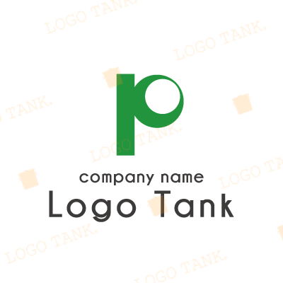 「P」を抽象化したロゴ