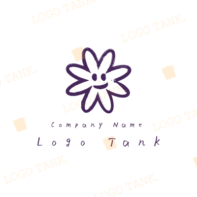 和風の花のロゴ