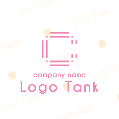 リボン風Cの文字のロゴ