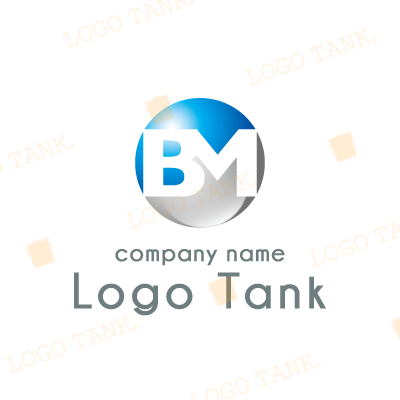 球体と「BM」組み合わせたロゴ