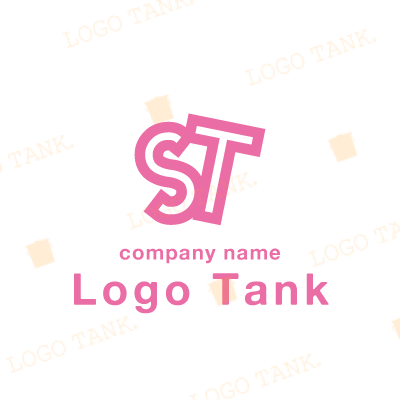 ポップな感じの「ST」ロゴ