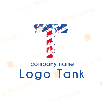 アメリカンな文字「T」ロゴ