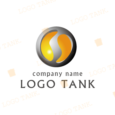立体的な円形のロゴ