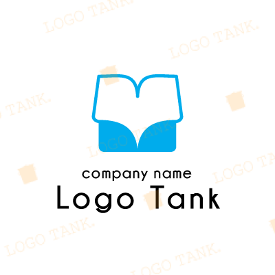 本をモチーフにしたロゴ