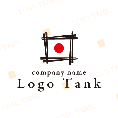 箸と日の丸のロゴ
