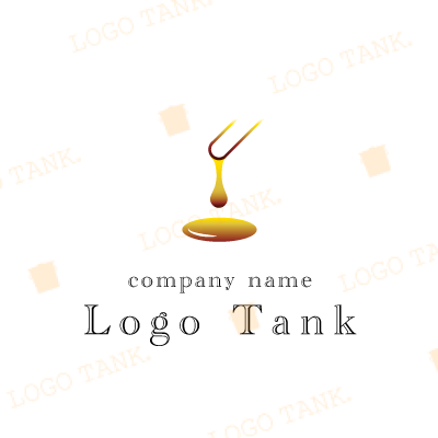 ハニーワックスと木ベラを組み合わせたロゴ