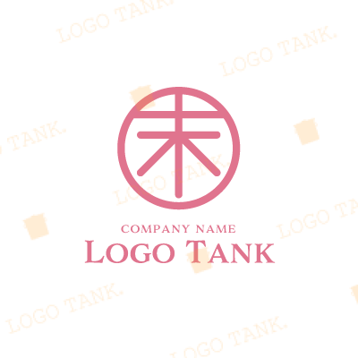 漢字「末」と丸のロゴ