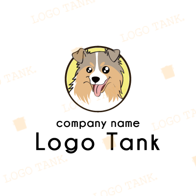 犬の顔をモチーフにしたロゴ