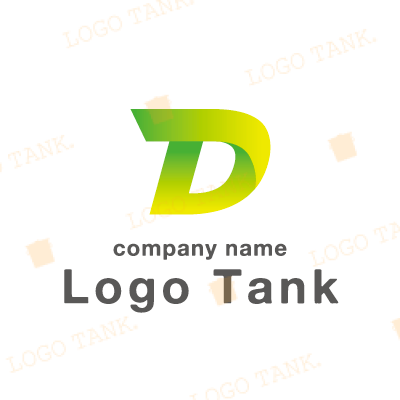 立体的で爽やかなDのモチーフロゴ