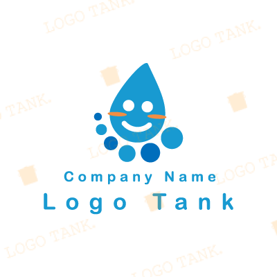 水がモチーフのロゴ