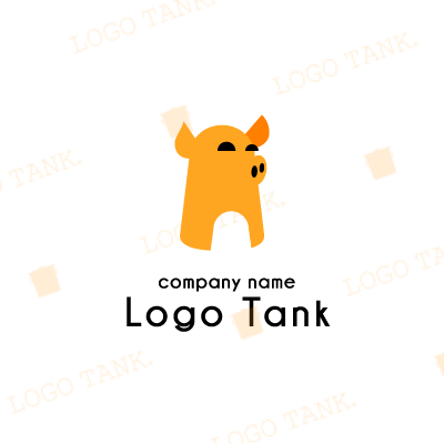 笑顔のブタのロゴ