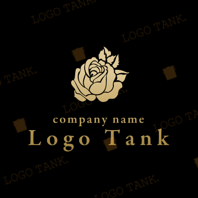 ラウンジ、ファッション関係におすすめの上品な花のロゴ