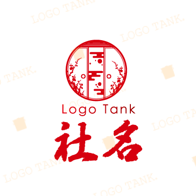 和風ふすまと欄間のロゴマーク