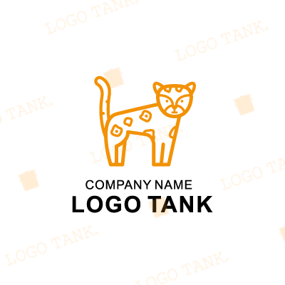 ペットショップ、猫カフェ、ギャラリーなどにおすすめの猫のロゴ