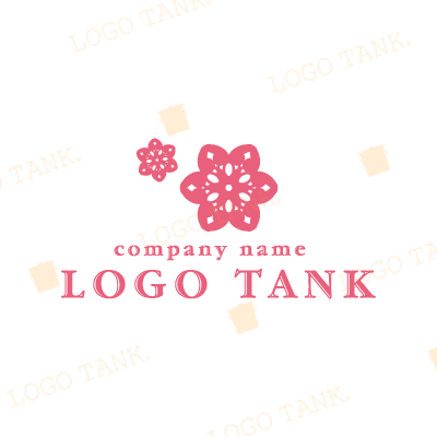 ピンクのお花のロゴマーク