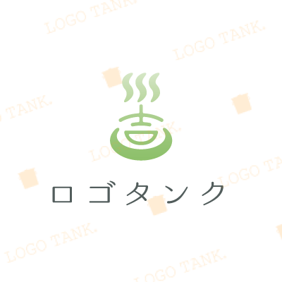 吉をモチーフにした温泉のロゴ
