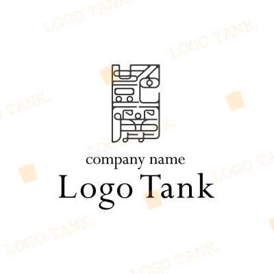 漢字をデザイン化したロゴ