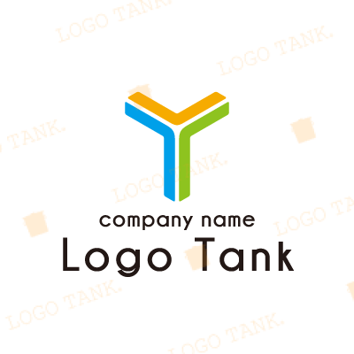 立体的な「Y」のロゴ
