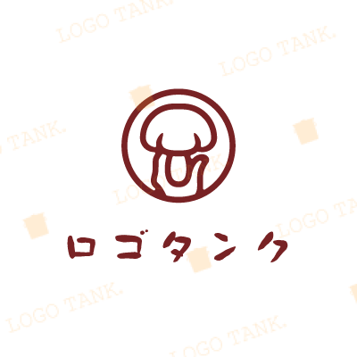 手で持ったきのこ