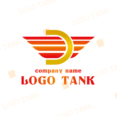 暖色系のかっこいいロゴマーク