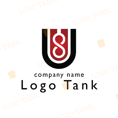 U・８をモチーフのロゴ
