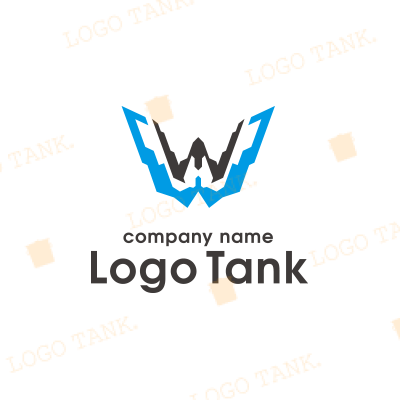 Ｗをモチーフにしたロゴ
