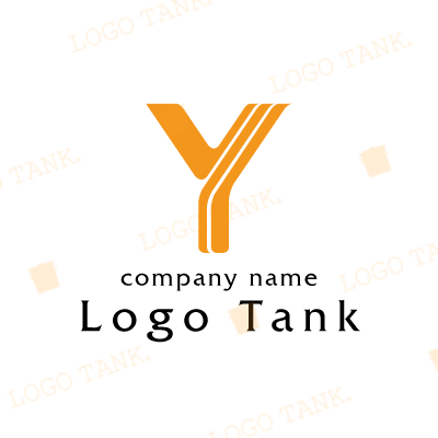 右上がりに羽ばたくイメージの「Y」ロゴ