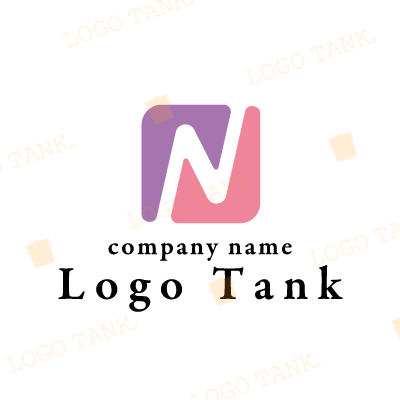「N」で二色に区切られたロゴ