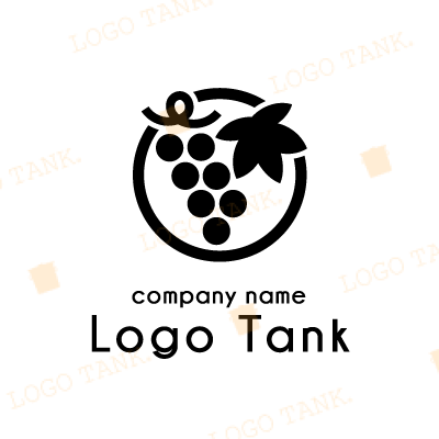 ぶどうのシンプルなロゴ